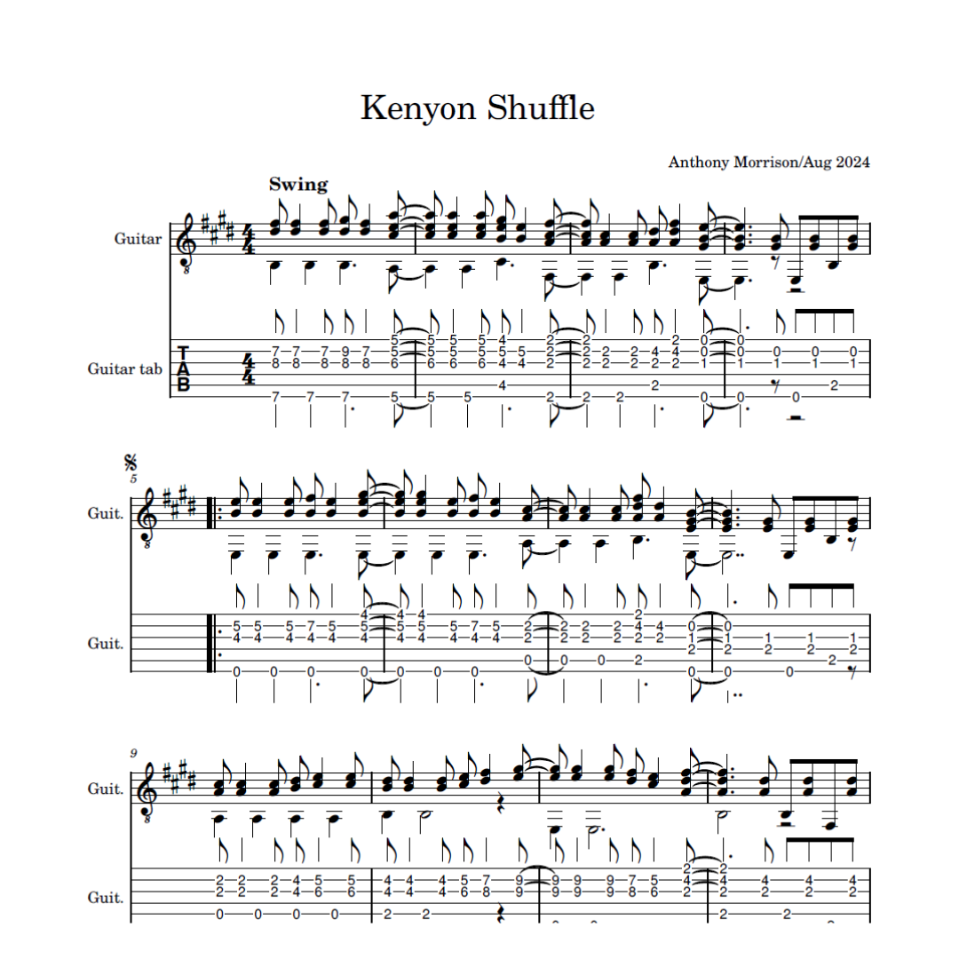 Kenyon Shuffle ~ ANTHONY MESSINI