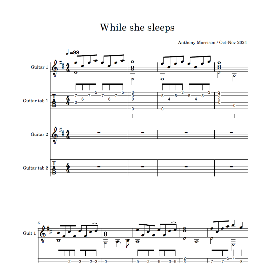 While she Sleeps ~ ANTHONY MESSINI