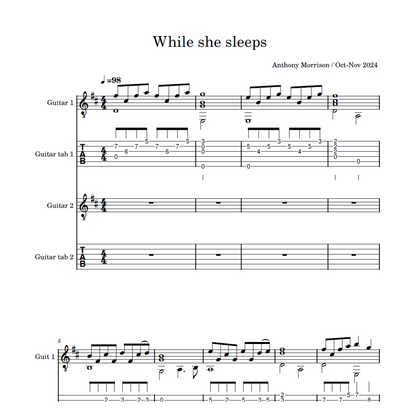 While she Sleeps ~ ANTHONY MESSINI