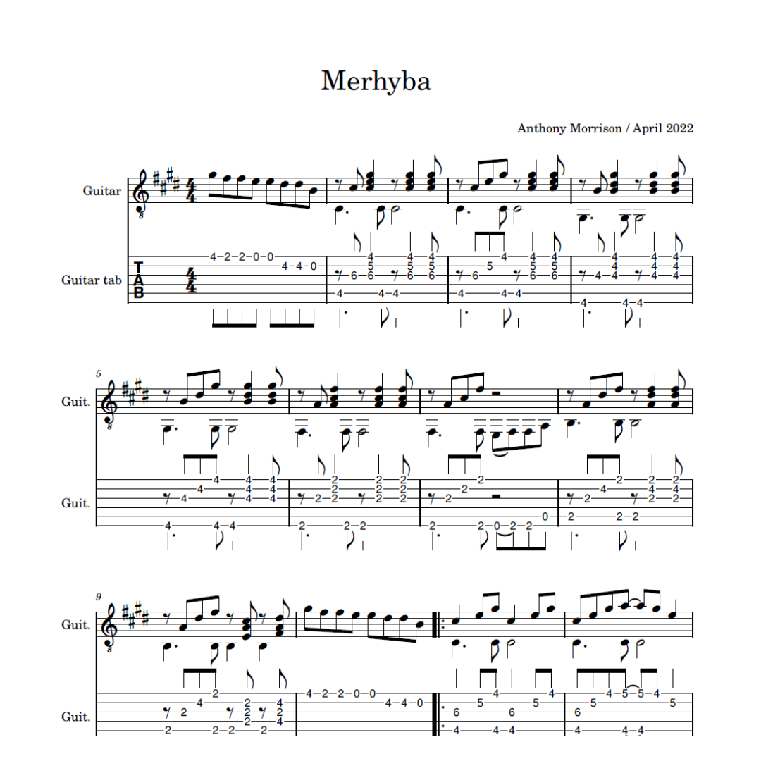 Merhyba ~ ANTHONY MESSINI