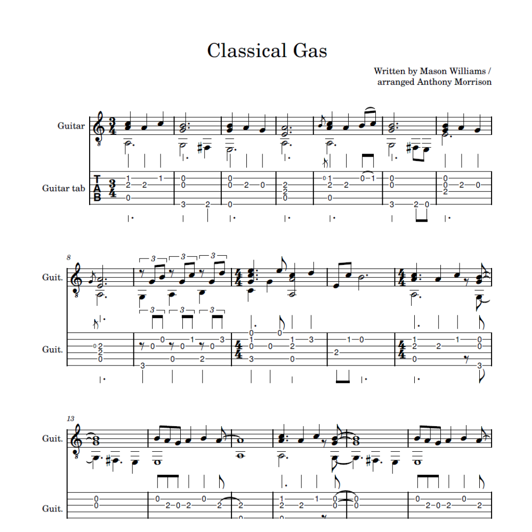 Classical Gas ~ Mason Williams