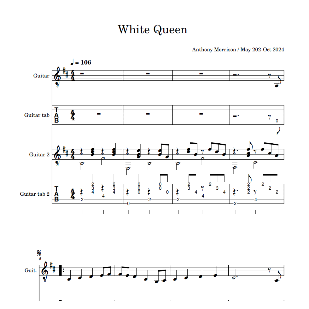 White Queen ~ ANTHONY MESSINI
